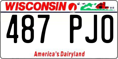 WI license plate 487PJO