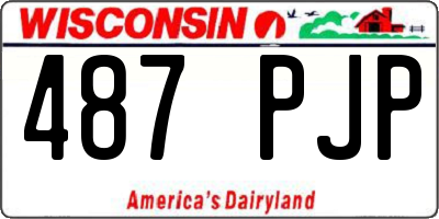 WI license plate 487PJP
