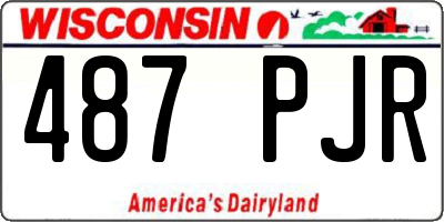 WI license plate 487PJR