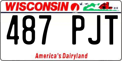 WI license plate 487PJT