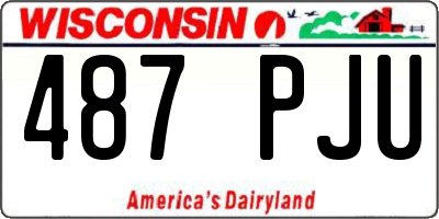 WI license plate 487PJU