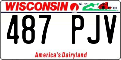 WI license plate 487PJV