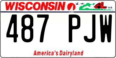 WI license plate 487PJW