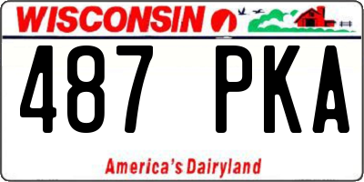 WI license plate 487PKA