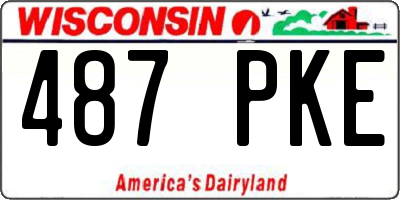 WI license plate 487PKE