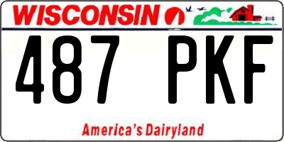 WI license plate 487PKF