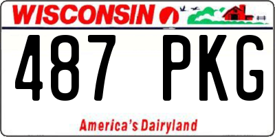 WI license plate 487PKG