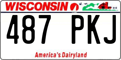 WI license plate 487PKJ