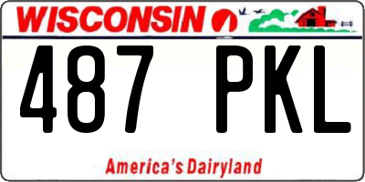 WI license plate 487PKL