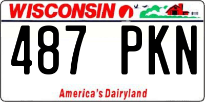 WI license plate 487PKN
