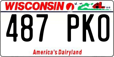 WI license plate 487PKO