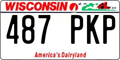 WI license plate 487PKP