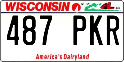 WI license plate 487PKR