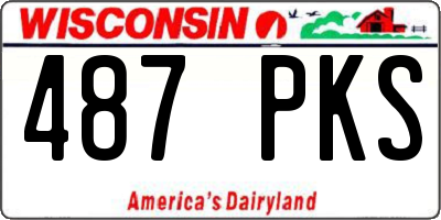 WI license plate 487PKS