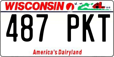 WI license plate 487PKT