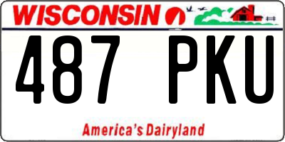 WI license plate 487PKU