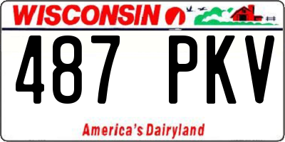 WI license plate 487PKV