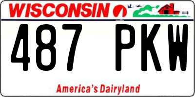 WI license plate 487PKW