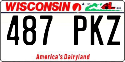 WI license plate 487PKZ