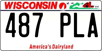 WI license plate 487PLA