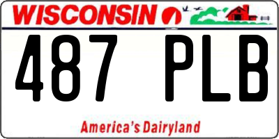WI license plate 487PLB