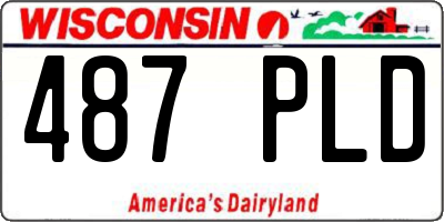 WI license plate 487PLD