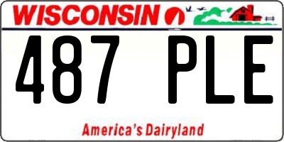 WI license plate 487PLE