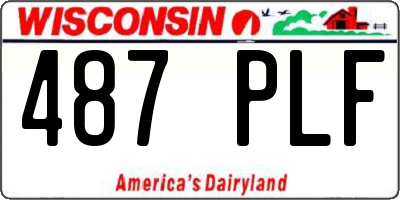 WI license plate 487PLF