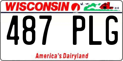 WI license plate 487PLG