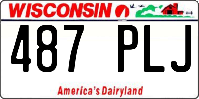 WI license plate 487PLJ