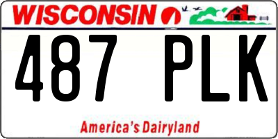 WI license plate 487PLK