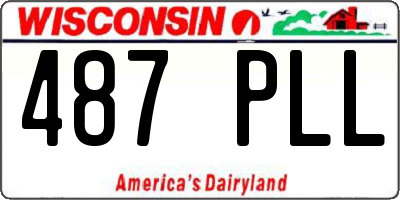 WI license plate 487PLL