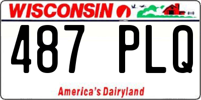 WI license plate 487PLQ