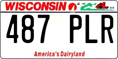 WI license plate 487PLR
