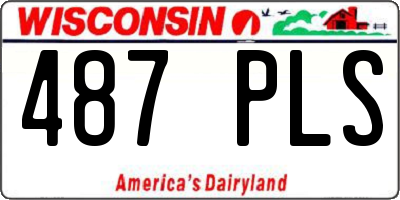 WI license plate 487PLS