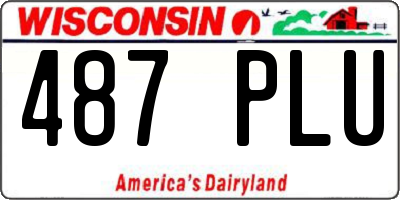 WI license plate 487PLU