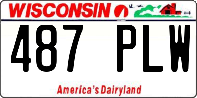 WI license plate 487PLW