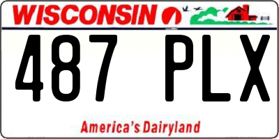 WI license plate 487PLX