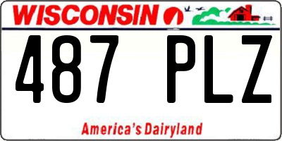 WI license plate 487PLZ