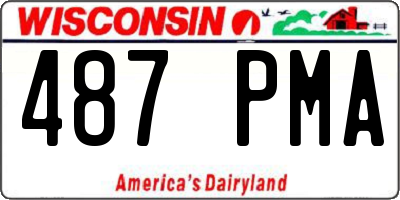 WI license plate 487PMA