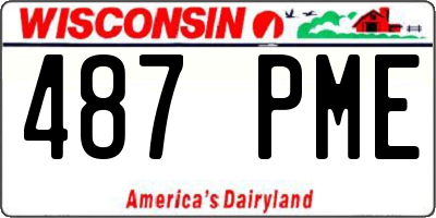 WI license plate 487PME