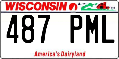 WI license plate 487PML
