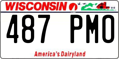 WI license plate 487PMO