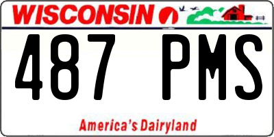 WI license plate 487PMS