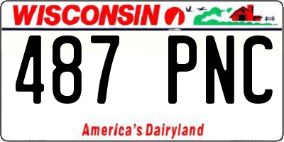 WI license plate 487PNC