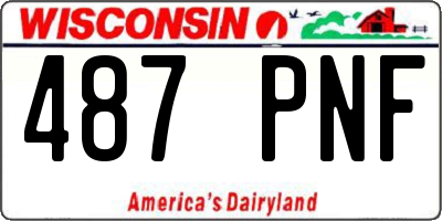 WI license plate 487PNF