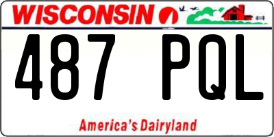 WI license plate 487PQL