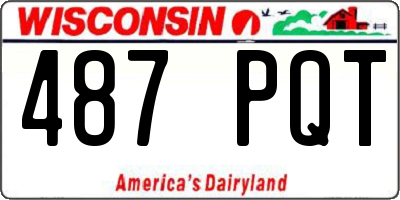 WI license plate 487PQT