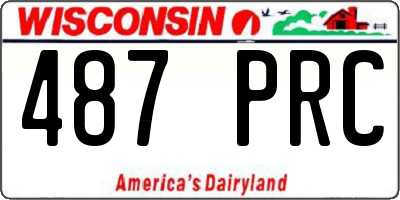 WI license plate 487PRC