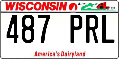 WI license plate 487PRL